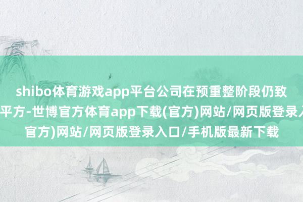 shibo体育游戏app平台公司在预重整阶段仍致力于守护了坐褥操办平方-世博官方体育app下载(官方)网站/网页版登录入口/手机版最新下载