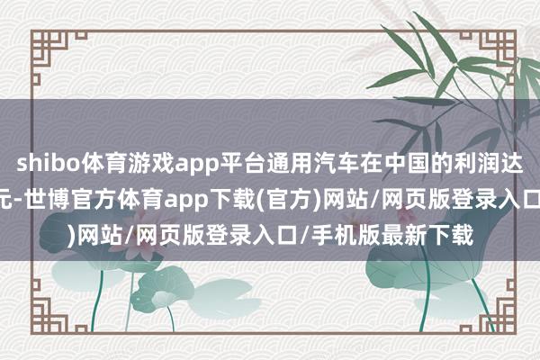 shibo体育游戏app平台通用汽车在中国的利润达到6.77亿好意思元-世博官方体育app下载(官方)网站/网页版登录入口/手机版最新下载