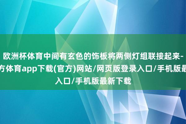 欧洲杯体育中间有玄色的饰板将两侧灯组联接起来-世博官方体育app下载(官方)网站/网页版登录入口/手机版最新下载